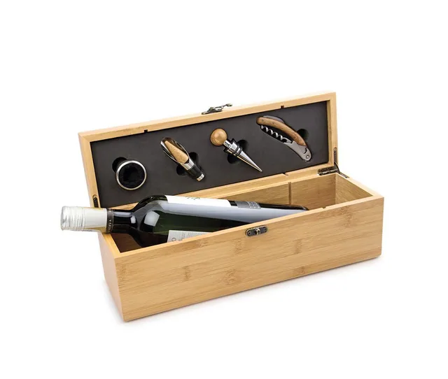 Caja de Bambú para una Botella